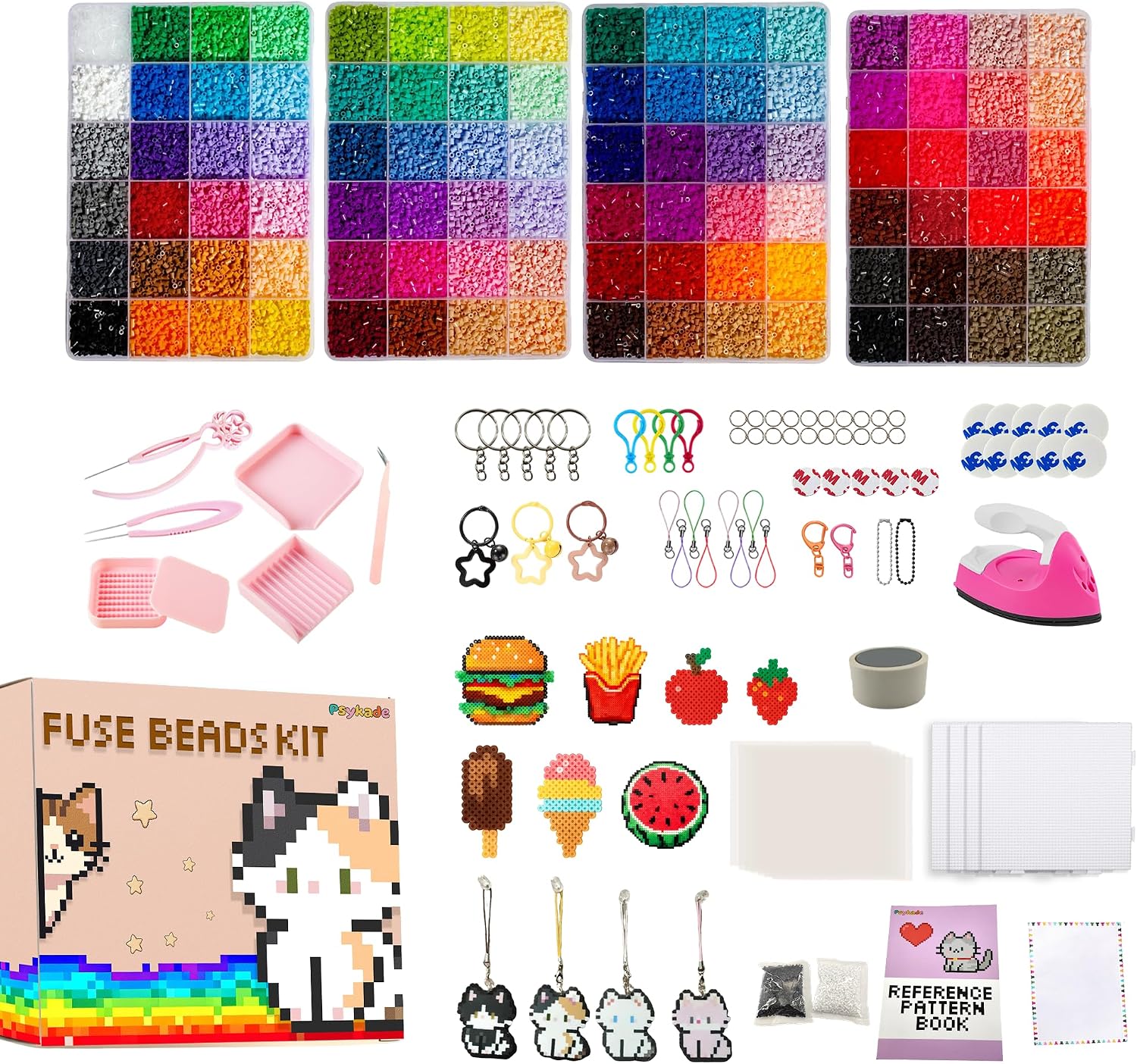 Beading - ชุดลูกปัดฟิวส์-ง่ายต่อการใช้งาน-96 สี 53000 2.6 มม., 200+