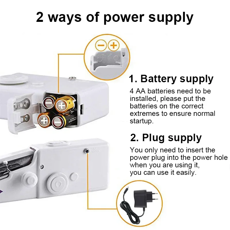เครื่องกดเครื่องเย็บผ้าแบบพกพา - Mini Electric Sewing Machine Handheld บทวิจารณ์และราคา
