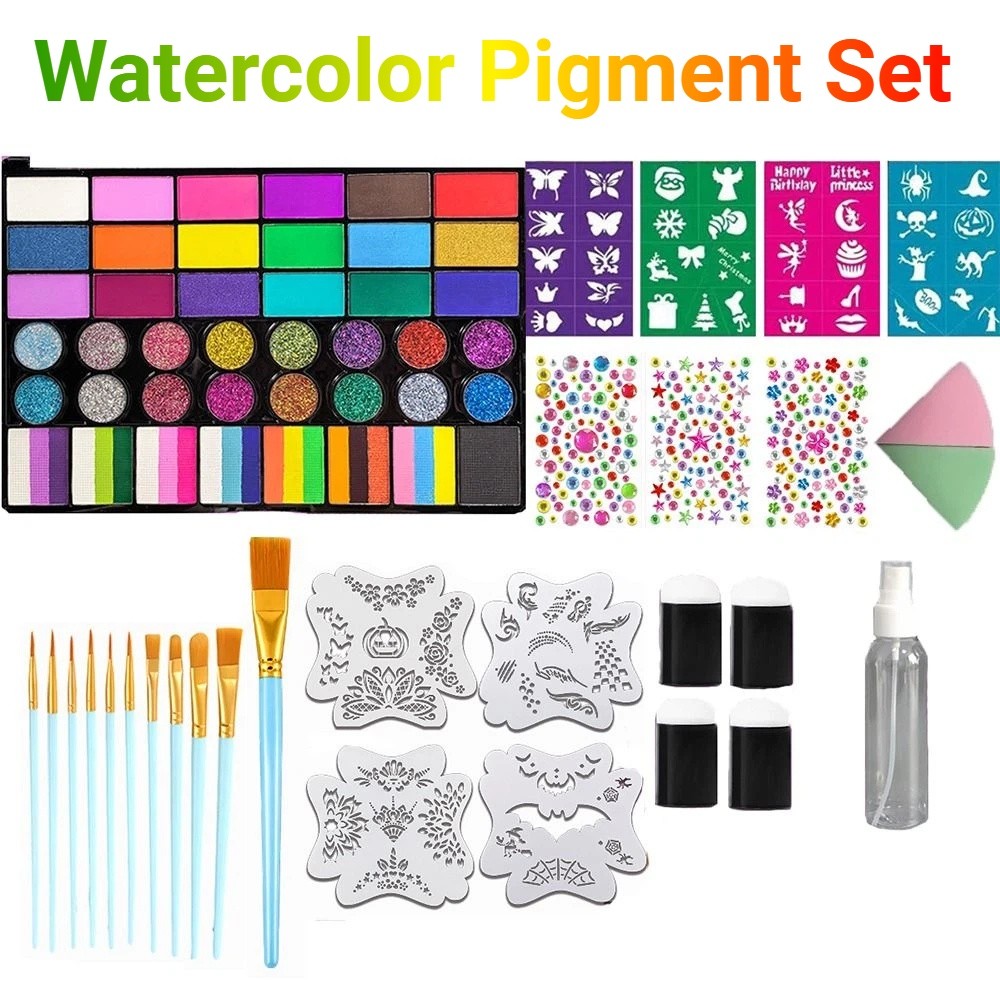ชุดสีน้ำ 42 สี สีสดใส ชุดสีน้ำ - Watercolor Paint Set Solid Pigment บทวิจารณ์และราคา