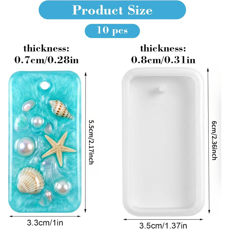 10 ชุดแม่พิมพ์หล่อเรซินสำหรับท - Silicone Epoxy Resin Molds Set บทวิจารณ์และราคา