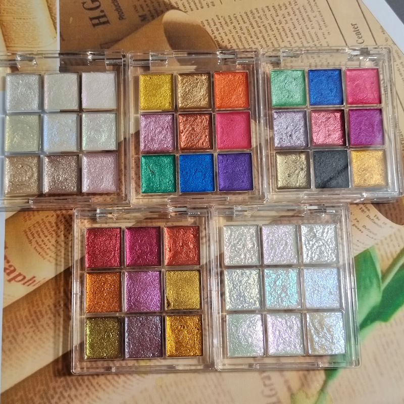 9 สีเล็บสีทึบ Pigment ออโรร่าเ - Watercolor Paint Set Solid Pigment บทวิจารณ์และราคา