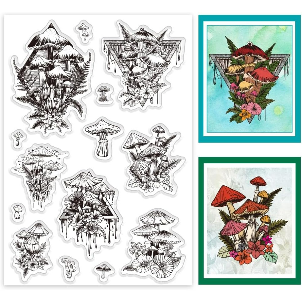 แสตมป์ใสเห็ด, แสตมป์ซิลิโคนพืช - Clear Silicone Stamps For Card Making บทวิจารณ์และราคา